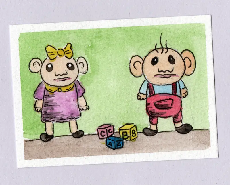 Twins aceo art card