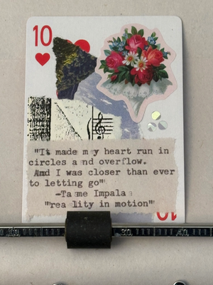 Rainy May #5 collage by Mazerzine Tame Impala floral aceo art card thumbnail 1