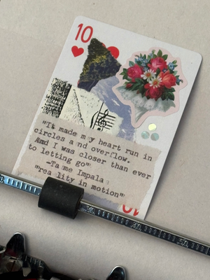 Rainy May #5 collage by Mazerzine Tame Impala floral aceo art card thumbnail 2
