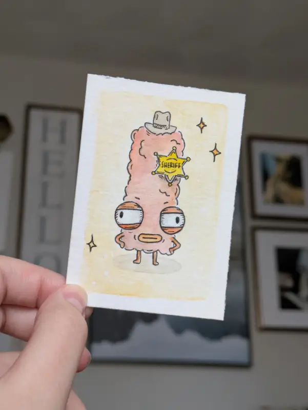 Cowboy Monster Series - Boingus aceo art card