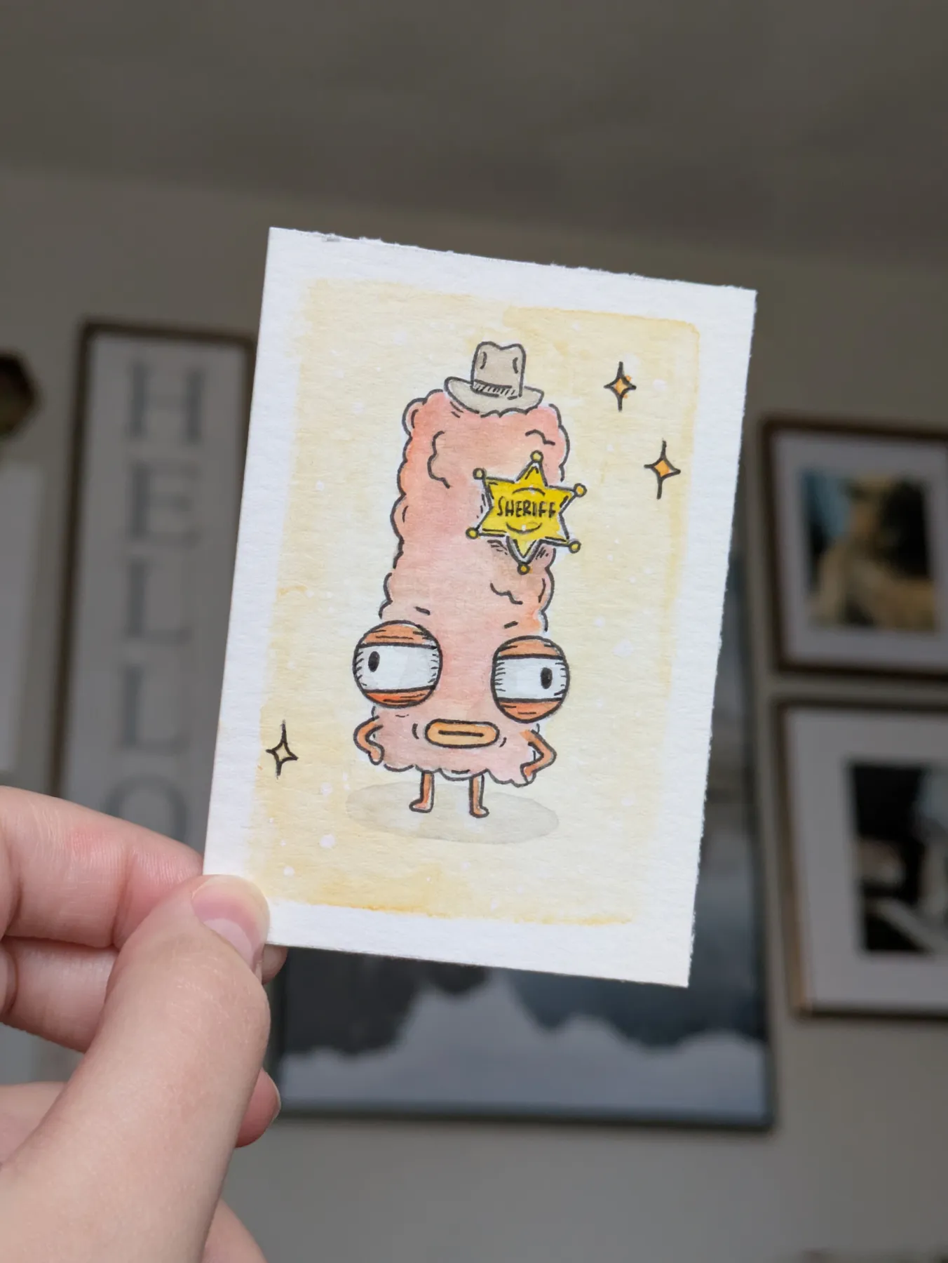 Cowboy Monster Series - Boingus aceo art card