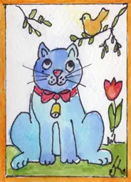 "Here's lookig at you" aceo art card