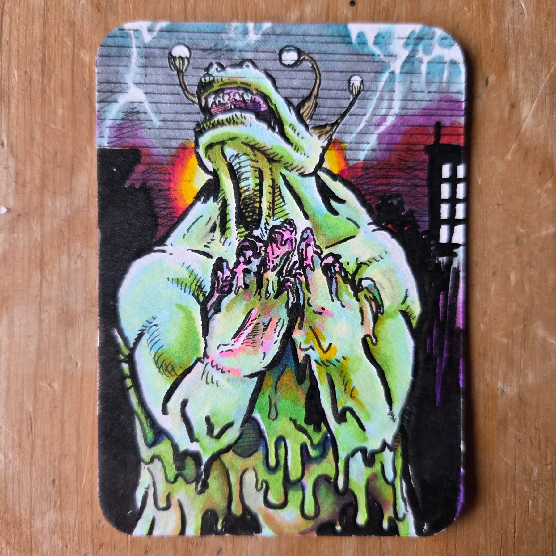 The City Melts With Me aceo art card