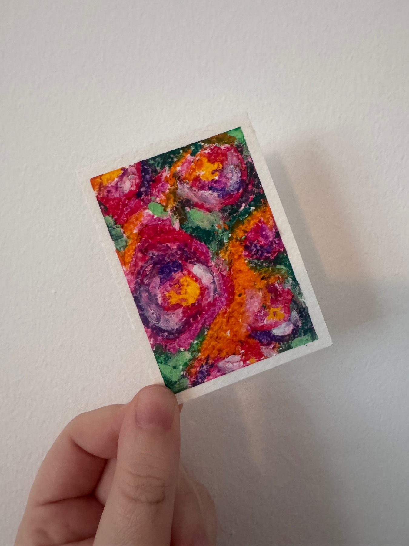 peonies aceo art card