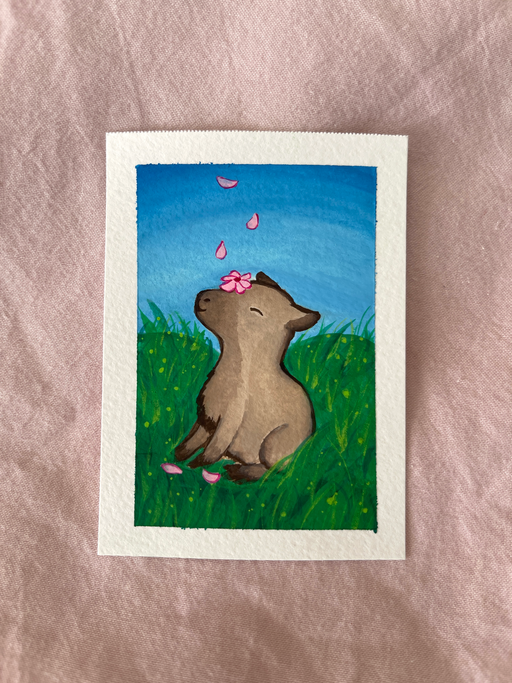 cappy spring aceo art card