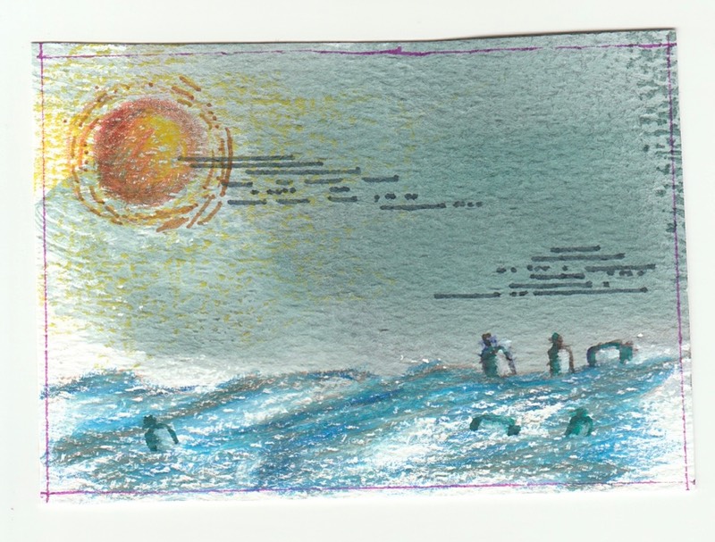 Messages Flooding In aceo art card