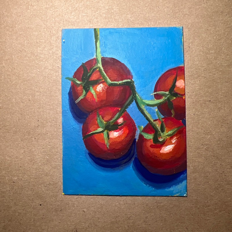 Tomatoes aceo art card