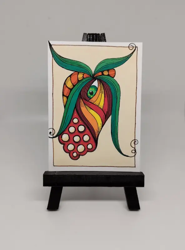 Emerald aceo art card