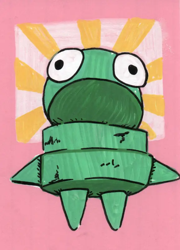 REPO Green Painting Series 3/4 aceo art card