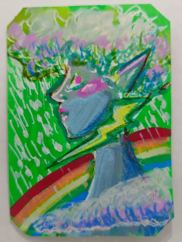 Rain Cloud aceo art card