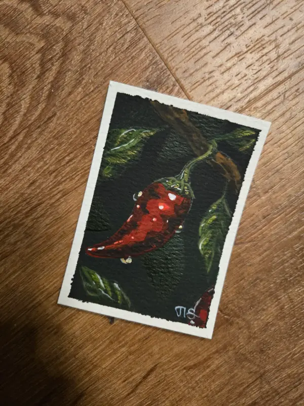 Spicy aceo art card
