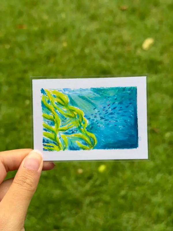 Seaweed Swaying aceo art card