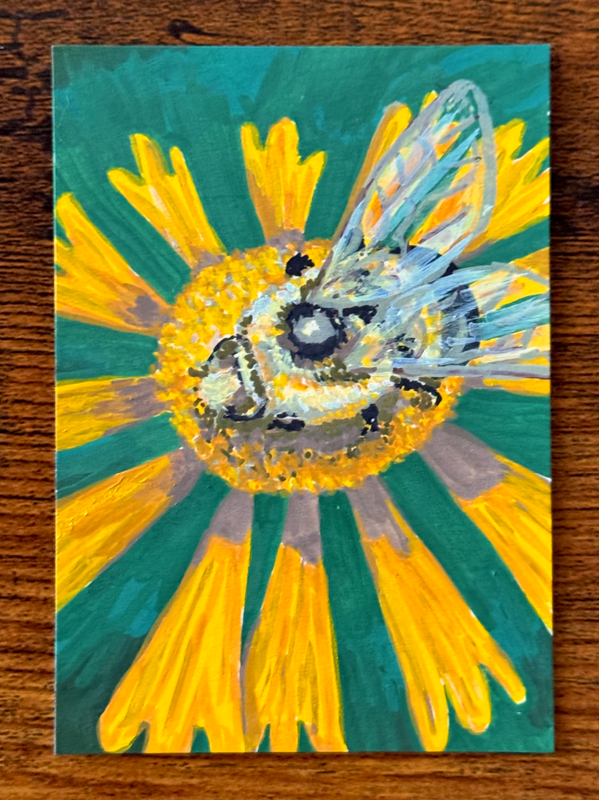 Bumble Bee aceo art card