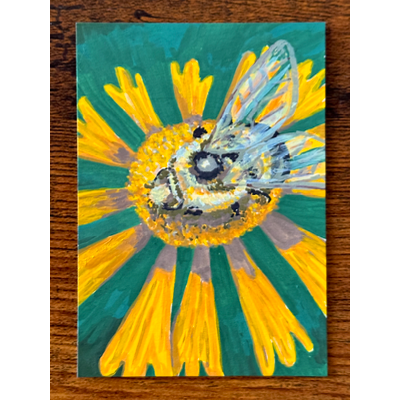Bumble Bee aceo art card thumbnail 1