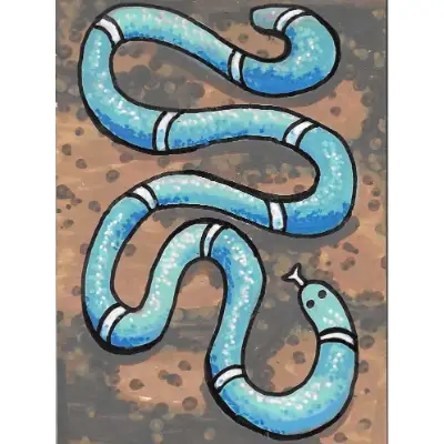 Tiny Snake aceo art card thumbnail 1