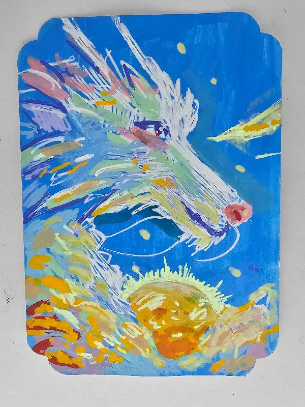 Cloud Dragon aceo art card