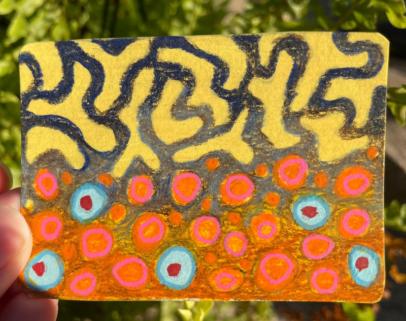 Brook trout flank aceo art card