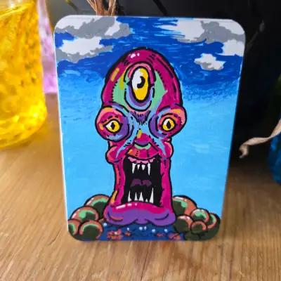 AHHHHH - part 2 aceo art card thumbnail 1