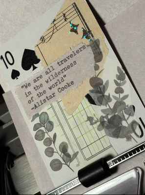 Quote Card #226 by Mazerzine collage plant travel aceo art card thumbnail 2