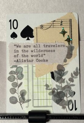 Quote Card #226 by Mazerzine collage plant travel aceo art card thumbnail 1