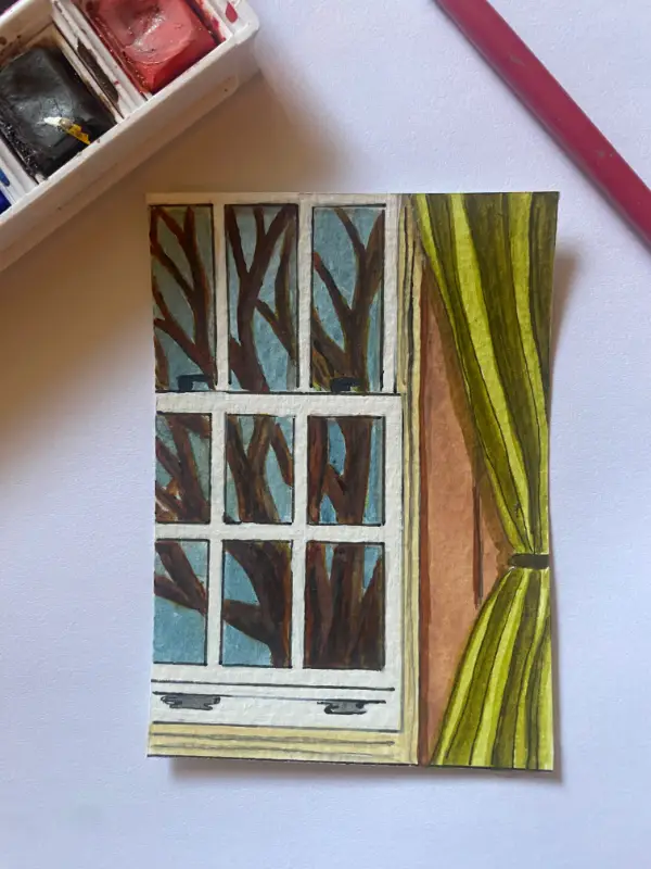 Room with a View aceo art card