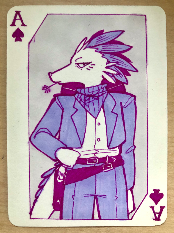 Ace of Spades aceo art card