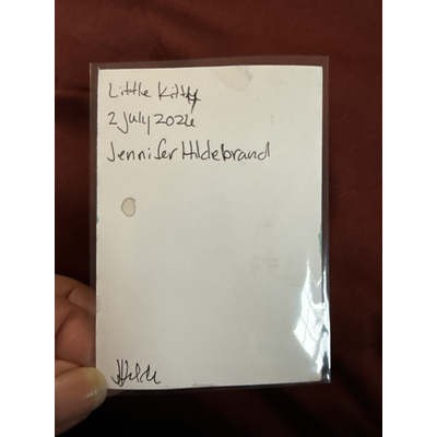 ACEO Little Kitty watercolor aceo art card thumbnail 2