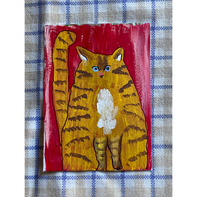 Series Cat One #6 aceo art card thumbnail 1