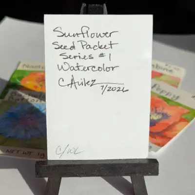 Sunflower Seed Packet ACEO aceo art card thumbnail 3