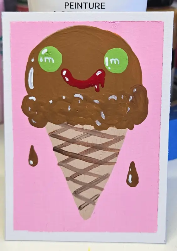 Scoop aceo art card