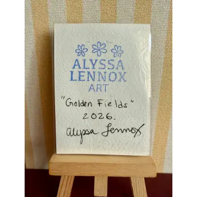 Golden Fields aceo art card thumbnail 3