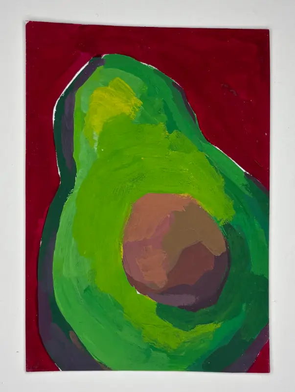 it's an avocado! aceo art card