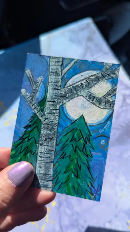 View From Camp aceo art card