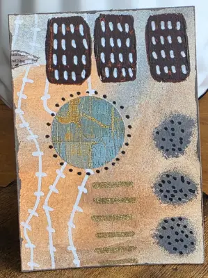Earth Pattern Study aceo art card thumbnail 1