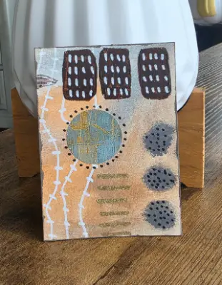 Earth Pattern Study aceo art card thumbnail 2
