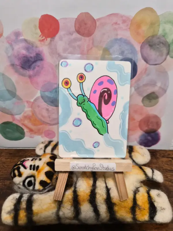 "Snail Trail" Inspired by SpongeBob aceo art card