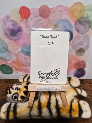 "Snail Trail" Inspired by SpongeBob aceo art card thumbnail 2