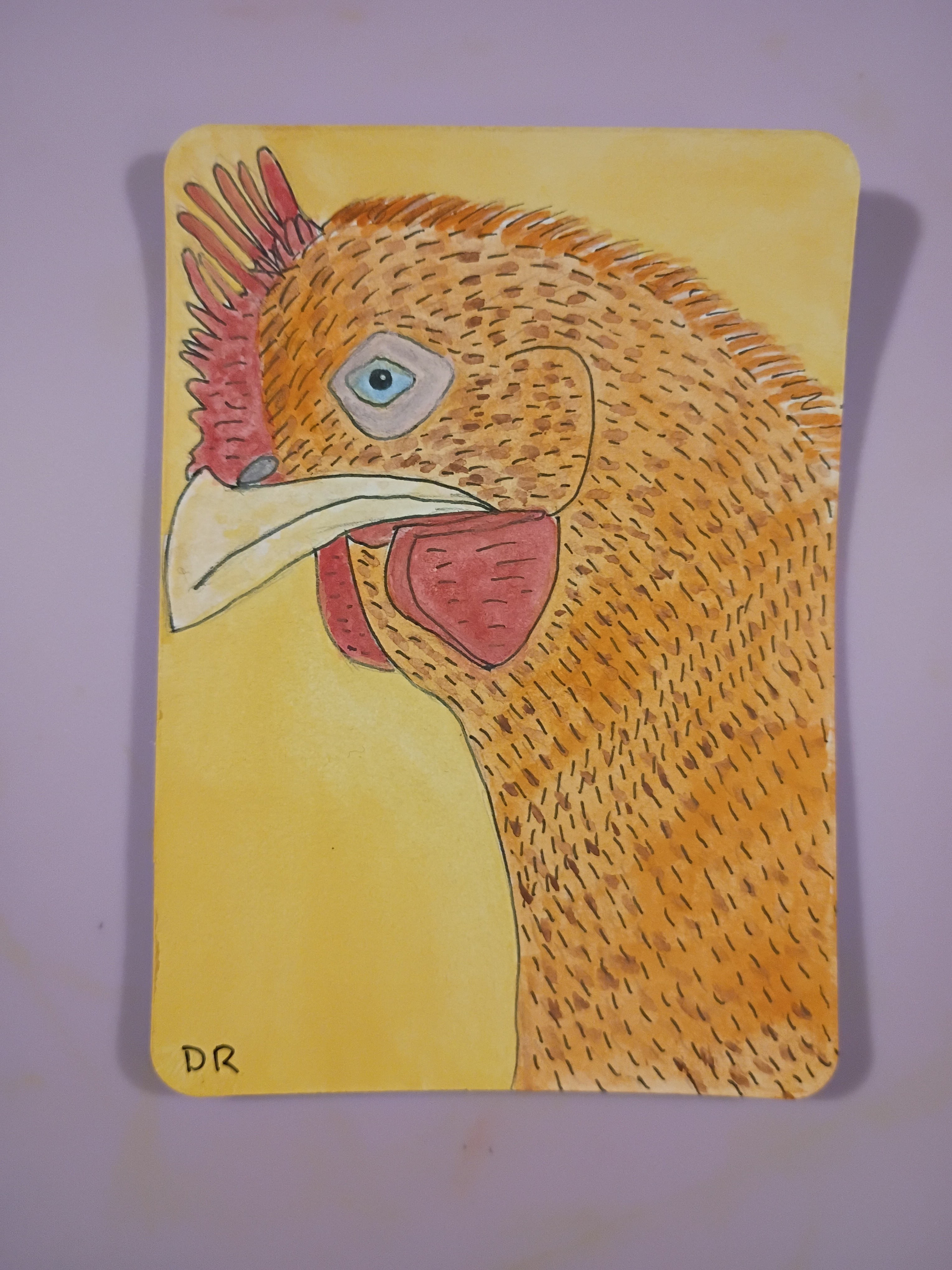 Cluckers aceo art card