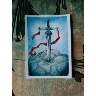 Sword of the Forgotten - Original ACEO aceo art card thumbnail 2