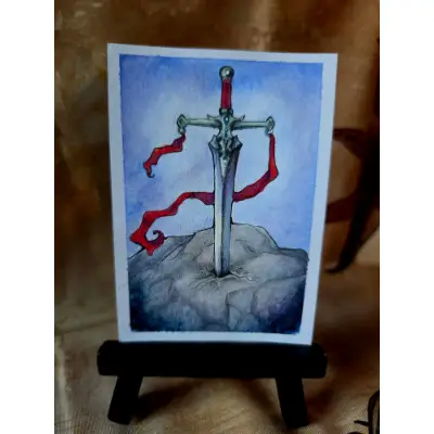 Sword of the Forgotten - Original ACEO aceo art card thumbnail 3