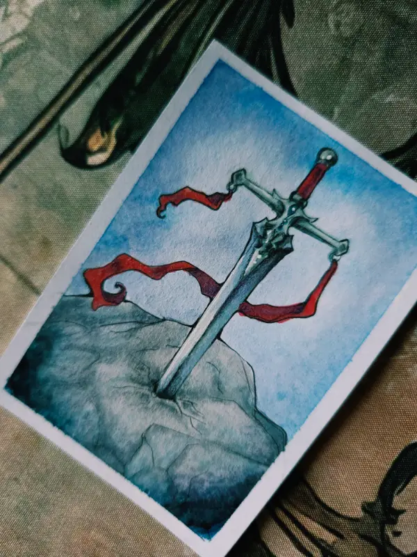 Sword of the Forgotten - Original ACEO aceo art card