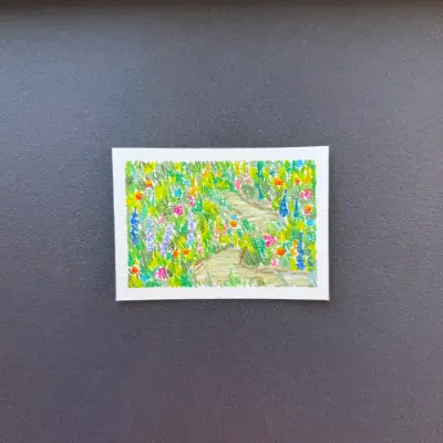 soft garden aceo art card thumbnail 2