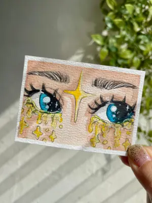 Celestial Tears aceo art card thumbnail 2