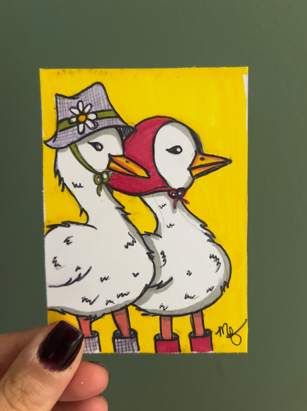 ACEO ORIGINAL “Hot Girl Walk” aceo art card