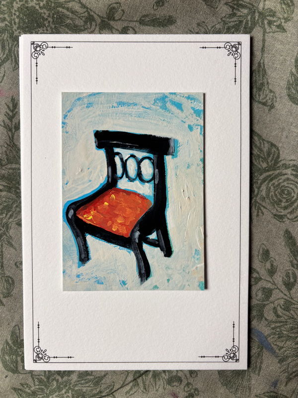 Nana’s Sewing Chair 2 aceo art card
