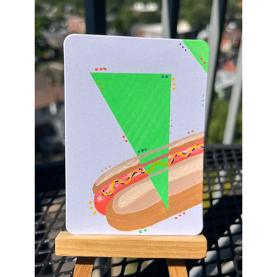 Angular Appetite: Hotdog aceo art card thumbnail 1