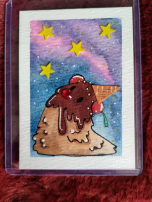 Star Salted Caramel aceo art card thumbnail 2