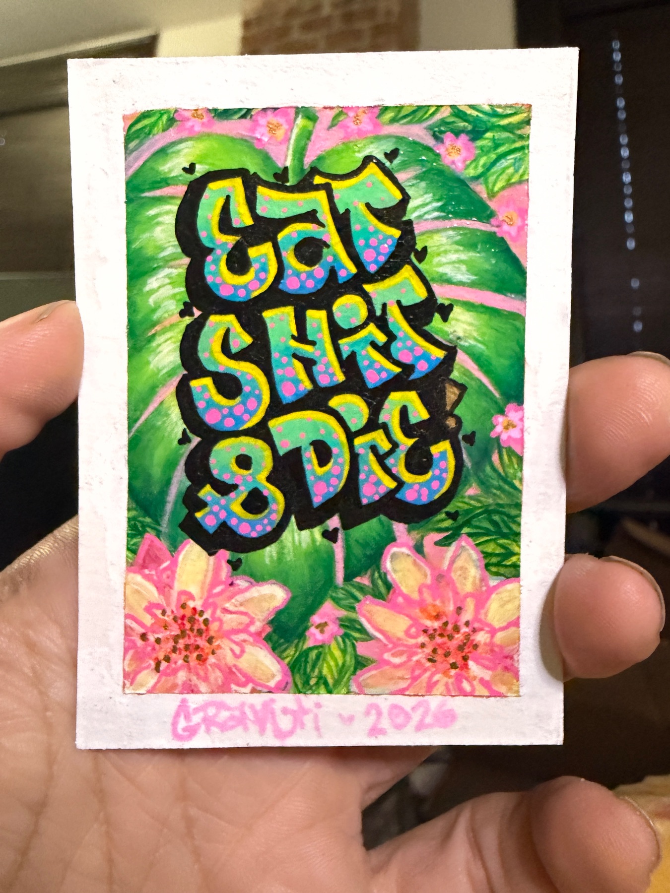 Eat Die 💖 aceo art card