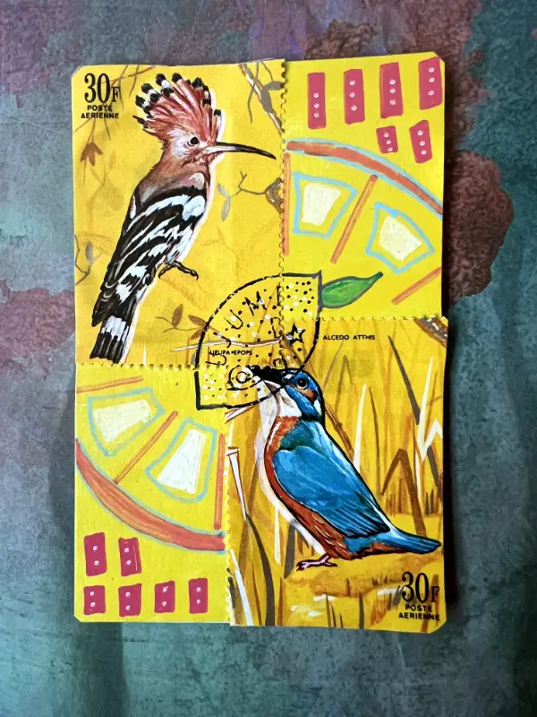 lemon birds aceo art card