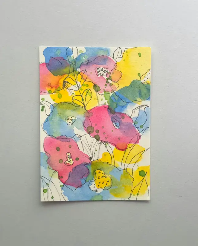 Summer Garden aceo art card